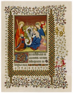 Henry VI before the Virgin and Child, c1420. Artist: Unknown