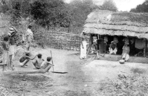 Village outcasts shopping in south India, 1926. Artist: Unknown