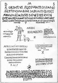 Inscriptions from the Catacombs, Rome, 1926. Artist: Unknown