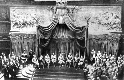 Inside the Palace of the Senate, Rome, 1926. Artist: Unknown
