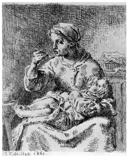 'La Bouillie', 1861 (1924). Artist: Jean Francois Millet