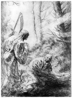 'Death of a Woodhewer', c1860-1910 (1924).Artist: Alphonse Legros