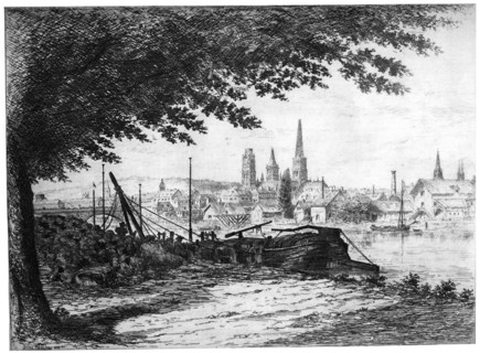 'Rouen Prise du Cours-la-Reine', c1865-1905 (1924). Artist: Unknown