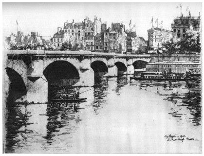 'Pont Neuf', c1870-1930 (1924). Artist: Eugene Bejot
