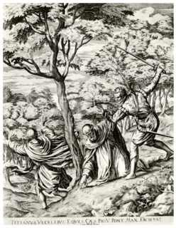 'St Peter Martyr', 16th century, (1937). Artist: Luca Bertelli