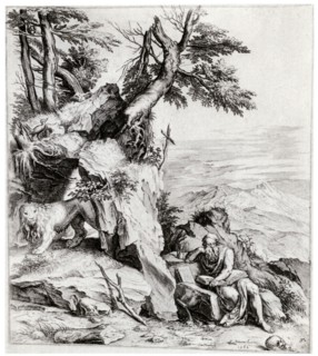 'Landscape with St Jerome', 16th century, (1937). Artist: Cornelis Cort