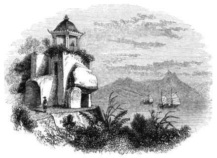 Camoens grotto, Macao, 1847. Artist: Armstrong