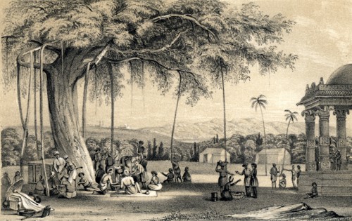 'Headman of the village holding his court', 1847. Artist: Unknown