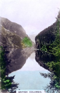 Coastal scene, British Columbia, Canada, c1920s.Artist: Cavenders Ltd