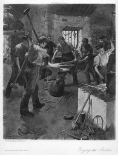 'Forging the Anchor', 20th century.Artist: Stanhope A Forbes