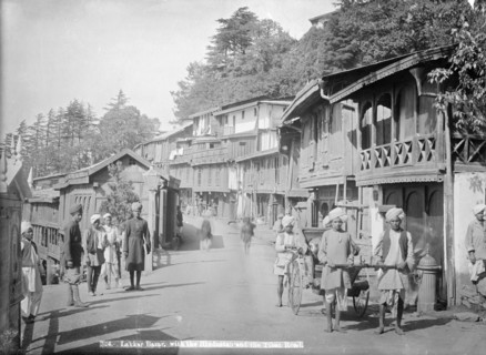 Lakkar Bazaar, with the Hindustan and the Tibet road, Simla, India, 20th century. Artist: Unknown