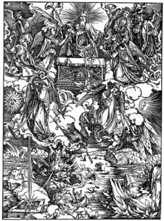 'The Opening of the Seventh Seal, The Seven Angels with the trumpets', 1498, (1936). Artist: Albrecht Dürer