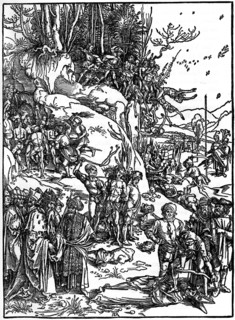 'Martyrdom of the Ten Thousand Christians on Mt Ararat', 1495-1497, (1936). Artist: Albrecht Dürer