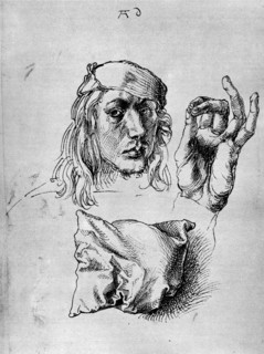 'Self Portrait with a Pillow', 1493, (1936). Artist: Albrecht Dürer