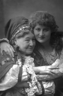 Mary Anderson (1859-1940), American stage actress, and Mrs Stirling, 1890.Artist: W&D Downey