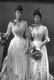 The Princesses Victoria (1868-1935) and Maud (1869-1938) of Wales, 1890. Creator: W&D Downey.