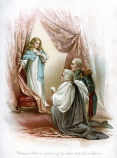 'Princess Victoria receiving the news that she is Queen', 1897.Artist: Frances Brundage