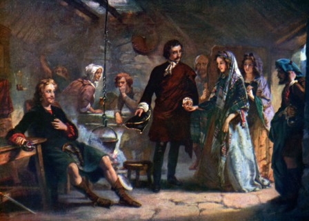 The first meeting of Prince Charles and Flora Macdonald on the island of South Uist, 1925. Artist: Unknown