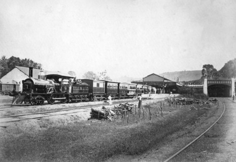 The Royal Train leaving Kandy station, Sri Lanka, c1910s. Artist: Unknown