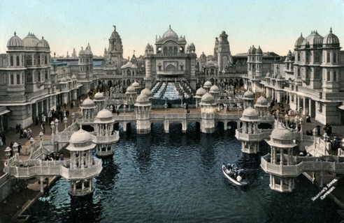 Court of Honour, Imperial International Exhibition, London, 1909.Artist: Valentine & Sons