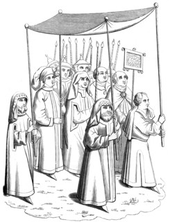 The Jewish procession going to meet the Pope at the Council of Constance, 15th century (1849). Artist: Unknown