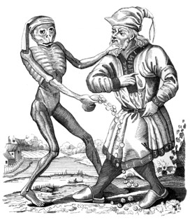 Death and the Jew, 17th century (1849).Artist: Mathieu Marian