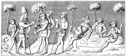 A hunting party assembles, 1849. Artist: Unknown