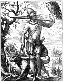 German falconer, 16th century (1849).Artist: Jost Amman