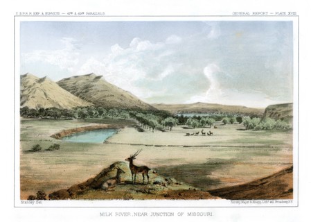'Milk River, Near Junction of Missouri', 1856.Artist: John Mix Stanley