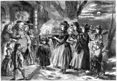 The Wassail Bowl, 1860.Artist: Sir John Gilbert