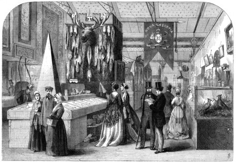 The Nova Scotia section of the Paris International Exhibition, 1867. Artist: Unknown