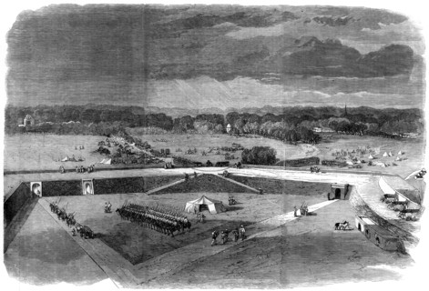 Brigadier-General Havelock leaving the Fortress of Allahabad to recapture Cawnpore, 1857. Artist: Unknown