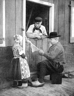 Dutch people wearing clogs, Marken, Holland, 1936.Artist: Donald McLeish