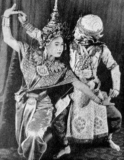 Burmese dancers, 1936. Artist: Fox