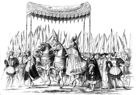 Imperial procession, 1529-1530 (1849).Artist: Lucas Cranach the Elder