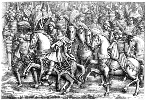Meeting at the Field of the Cloth of Gold, c16th century (1849). Artist: Unknown