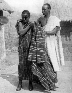 A man and a boy from the Ashanti people, Ghana, Africa, 1936.Artist: LNA Images