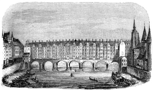 The ancient Pont au Change, Paris, France, c16th century (1849). Artist: Unknown