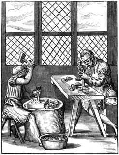 Thimble makers, 16th century (1849).Artist: Jost Amman