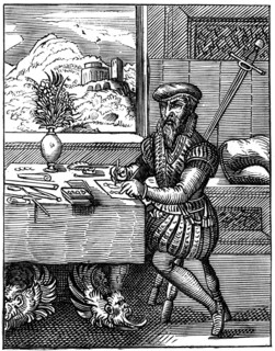 Draughtsman, 16th century (1849).Artist: Jost Amman
