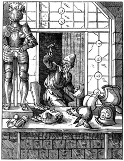 Armourer, 16th century (1849).Artist: Jost Amman