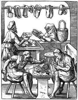 Cobbler, 16th century (184).Artist: Jost Amman