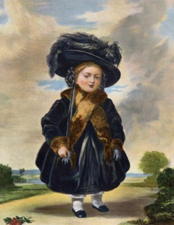 Queen Victoria (1819-1901) aged four years old, 19th century.Artist: Eyre & Spottiswoode