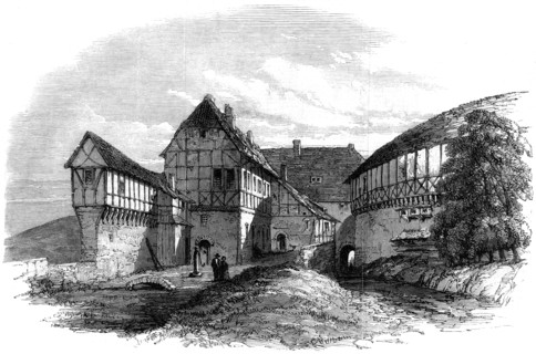 Luther's house at Wartburg Castle, Eisenach, Germany, 1862. Artist: Unknown