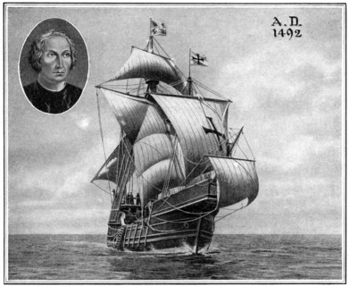 A duplicate of one of Christopher Columbus' sailing ships, 1922. Artist: Unknown