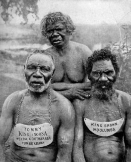 Three Aborigines from the coast tribes above Brisbane, Australia, 1922. Artist: Unknown