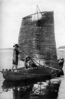 A reed balsa sailing vessel, Bolivia, 1922. Artist: Unknown