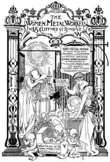 Advertisement for the Women Metal Workers company in London, 1901. Artist: Unknown