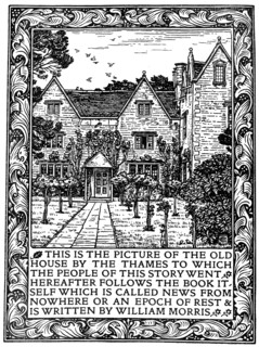 Kelmscott Manor, Gloucestershire, frontispiece to News from Nowhere, c1892 (1901).Artist: William Morris