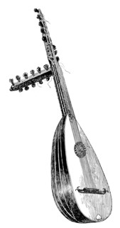 Italian theorbo, 16th century, (1901). Artist: Unknown